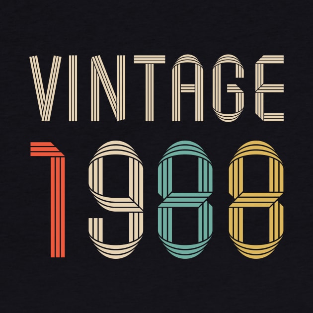 Vintage 1988 34 years old birthday by hoopoe